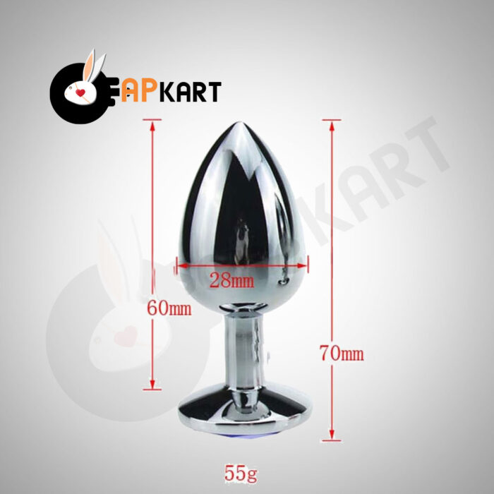 Anal Beads Crystal Jewelry Steel Butt Plug - Adults Product Kart - Image 3