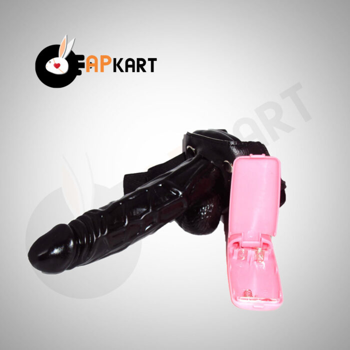 Black StrapOn Dildo With Vibrator Men's Sex Toy - Adults Product Kart - Image 2