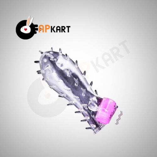 Shark Crystal Condom Sleeve with Vibration Mode - Adults Product Kart