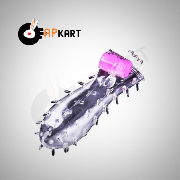Shark Crystal Condom Sleeve with Vibration Mode - Adults Product Kart - Image 2