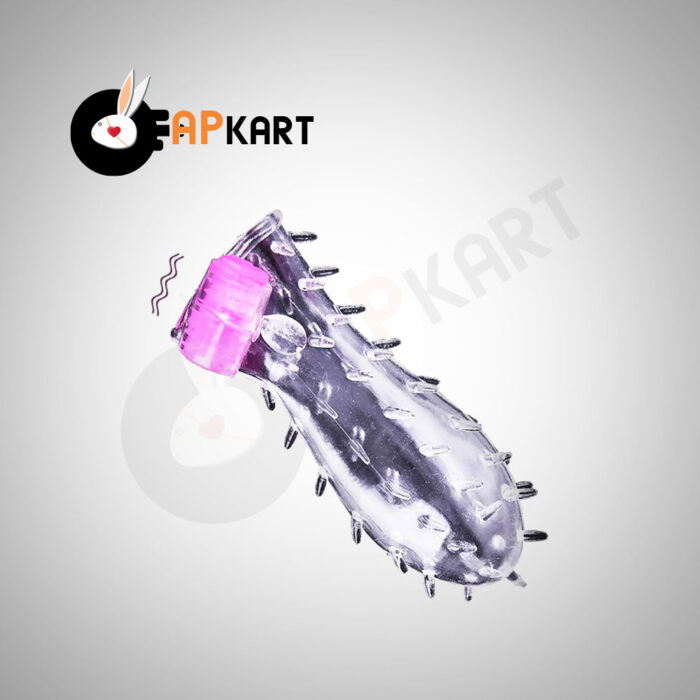 Shark Crystal Condom Sleeve with Vibration Mode - Adults Product Kart - Image 3