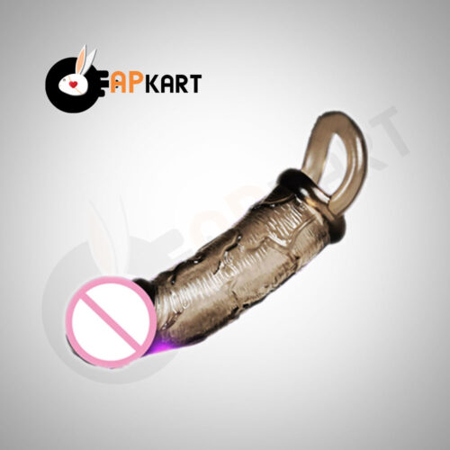 Grey Colour Flexible Soft Penis Sleeve With Cock Ring Men's Sex Toy - Adults Product Kart