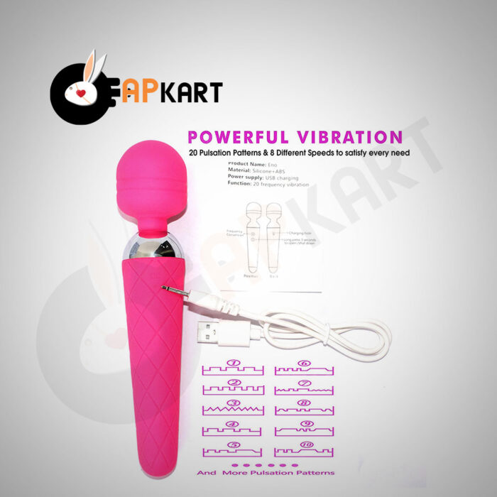 Rechargeable Wand Massager With 10 Vibration Modes - Adults Product Kart - Image 2