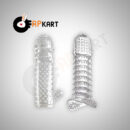 Crystal Silicone Dotted Ribbed Clear Reusable Condom Penis Sleeve Adult Sexy Toy - Adults Product Kart
