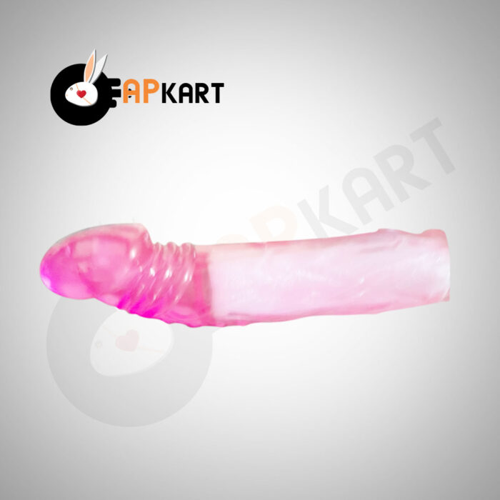 Reusable Pink Penis Sleeve Extender Cock Enlarger Silicone Extension Condom Male Sex Toys - Adults Product Kart - Image 2