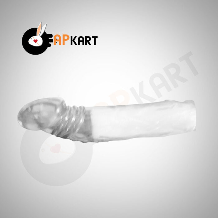 Reusable Transparent Penis Sleeve Extender Cock Enlarger Silicone Extension Condom Male Sex Toys - Adults Product Kart - Image 2