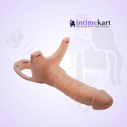 Silicone hollow strap-on dildo – adult toy for couples in India