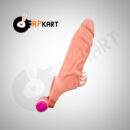 Male Shark Skin Penis Extender Vibrator Soft Reusable Condom Sleeve - Adults Product Kart